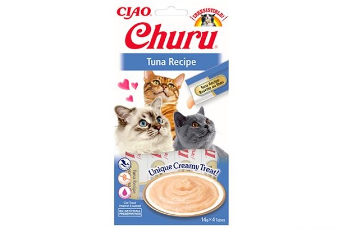 Ciao Churu Cream Ton Balıklı Kedi Ödül Kreması 4 X 14 Gr
