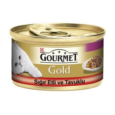 Gourmet Gold Sığır Etli Tavuklu Kedi Konservesi 85Gr.