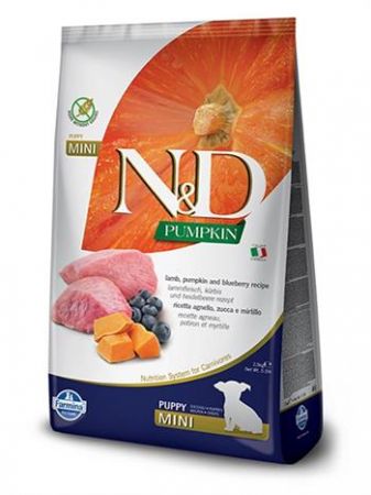 N&D Pumpkin Tahılsız Bal Kabaklı Kuzu Etli Yaban Mersinli Küçük Irk Yavru Köpek Maması 7 Kg.