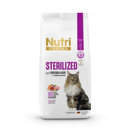 Nutri Feline Somonlu Tahılsız Kısırlaştırılmış Kedi Maması 10 kg