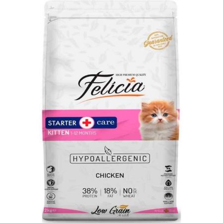 Felicia Az Tahıllı Yavru Tavuklu HypoAllergenic Kedi Maması 2 Kg