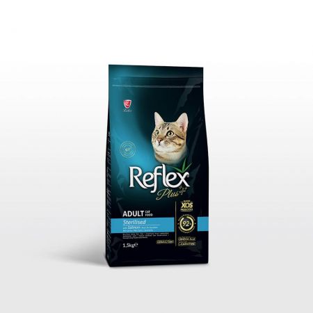 Reflex Plus Kısırlaştırılmış Somonlu Yetişkin Kedi Maması 1,5 Kg