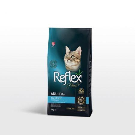 Reflex Plus Kısırlaştırılmış Somonlu Yetişkin Kedi Maması 8 Kg