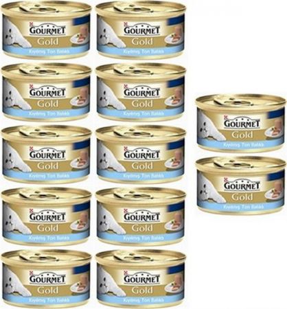 Gourmet Gold Kıyılmış Ton Balıklı Yaş Kedi Maması 85 gr 12 Adet