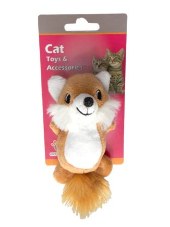 Eastland Peluş Hışırtılı Tilki Kedi Oyuncağı 9x5 Cm