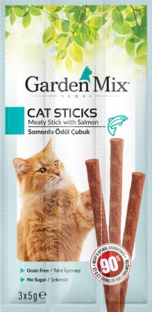 Garden Mix Somonlu Stick Kedi Ödül Maması 3 Adet 15 Gr