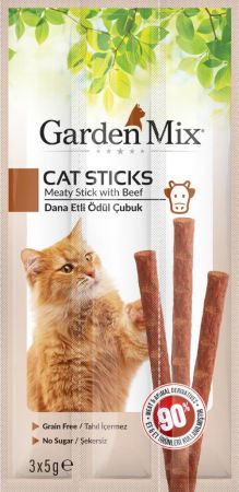 Garden Mix Dana Etli Kedi Stick Ödülü 3 Adet 5 Gr
