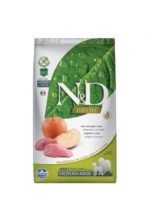 N&D Prime Tahılsız Yaban Domuz & Elma Adult Med&Maxi 12 Kg Yetişkin Kuru Köpek Maması