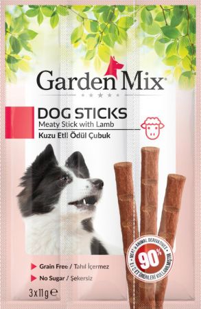 Garden Mix Kuzu Etli Stick Köpek Ödül Maması 3 Adet 11 Gr