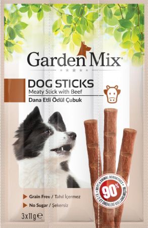 Garden Mix Dana Etli Stick Köpek Ödül Maması 3 Adet 11 Gr