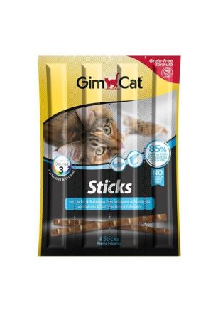 GİMCAT STİCKS SOMON & ATLANTİK MORİNA TAHILSIZ ÖDÜL ÇUBUKLARI 4 LÜ 20 GR
