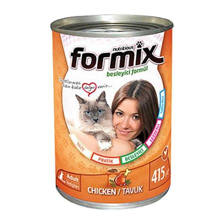 Formix Yetişkin Tavuklu Kedi Konservesi 400 gr 12 Adet