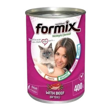 Formix Biftekli Yetişkin Kedi Konservesi 400 gr 12 Adet