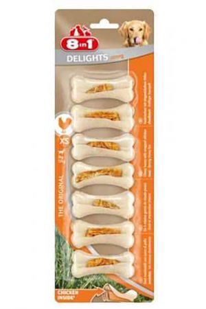 8 in 1 Delights Strong Tavuklu Deri Köpek Kemiği 140 Gr 7 Adet