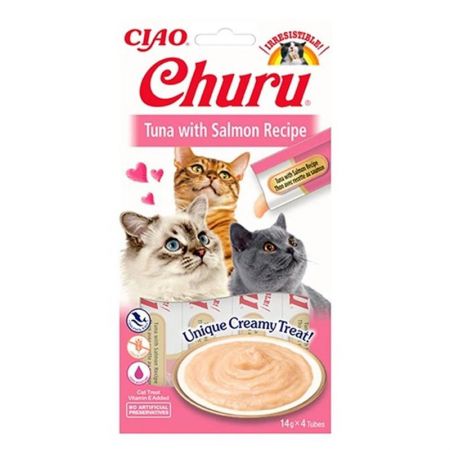 Ciao Churu Ton Balıklı ve Somonlu Kedi Ödül Kreması 4x14 gr