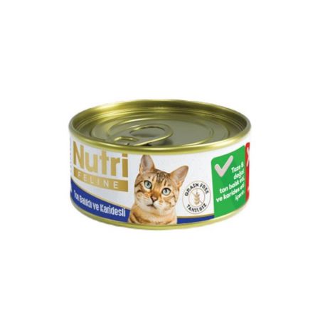 Nutri Feline Ton Balığı ve Karidesli Yetişkin Kedi Konservesi 85 gr
