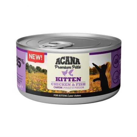 Acana Premium Pate Tavuklu ve Balıklı Yavru Kedi Konservesi 85 Gr