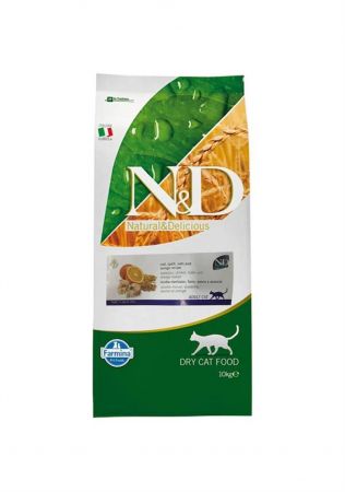 N&D Düşük Tahıllı Morina Balıklı ve Portakallı Yetişkin Kedi Maması 10 kg