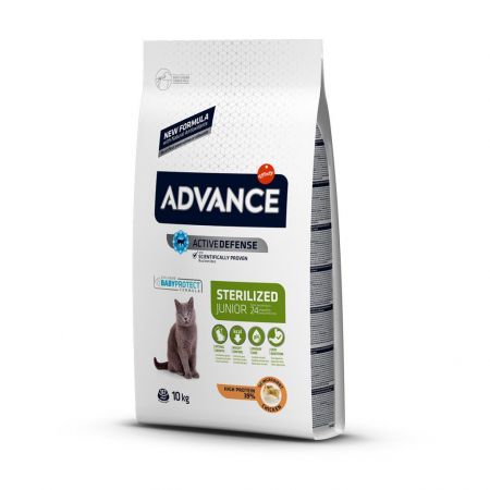 Advance Junior Sterilised Tavuklu Kısırlaştırılmış Genç Kedi Maması 10 Kg