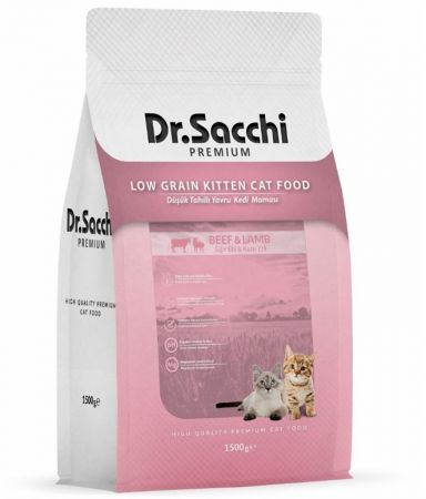 Dr.Sacchi Premium Düşük Tahıllı Yavru Kedi Maması 1,5 Kg