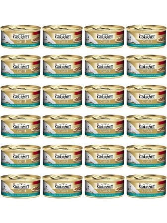 Gourmet Soslu Somonlu Ve Tavuklu Yetişkin Kedi Konservesi 24x85 Gr
