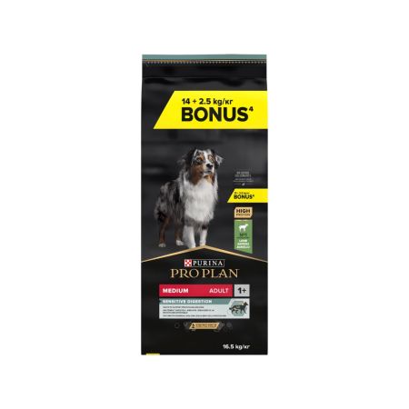 Pro Plan Adult Sensitive Digestion Hassas Sindirime Destek Kuzulu ve Pirinçli Yetişkin Köpek Maması 14 + 2,5 kg