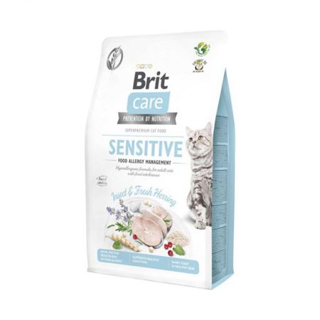 Brit Care Sensitive Tahılsız Böcek ve Ringa Balıklı Alerji Kontrolü Hypoallergenic Kedi Maması 2 kg