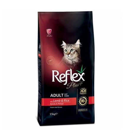 Reflex Plus Kuzu Etli ve Pirinçli Yetişkin Kedi Maması 15 kg