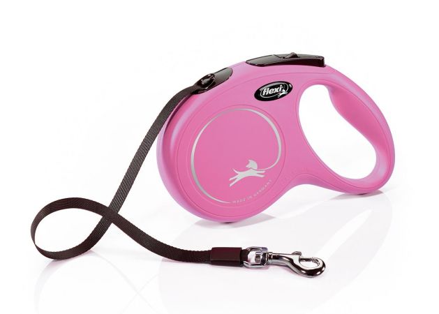 Flexi New Classic Pembe 5 Mt Şerit Otomatik Tasma Medium