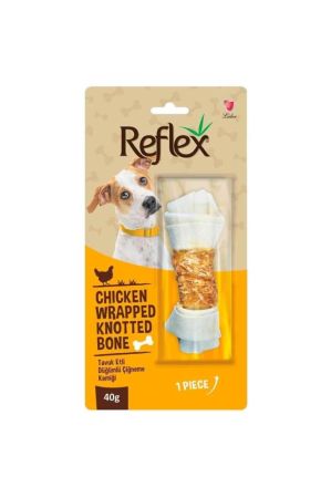 Reflex Tavuk Etli Çift Düğümlü Sekizli Çiğneme Kemiği Köpek Ödülü 100 Gr