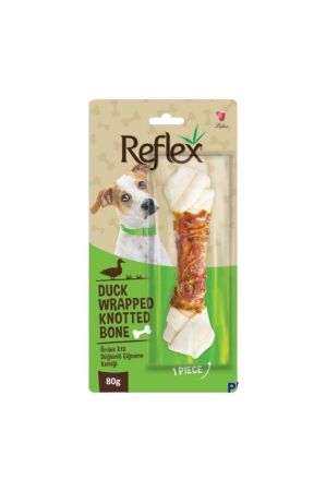 Reflex Ördek Etli Düğümlü Çiğneme Kemiği Köpek Ödülü 80 Gr