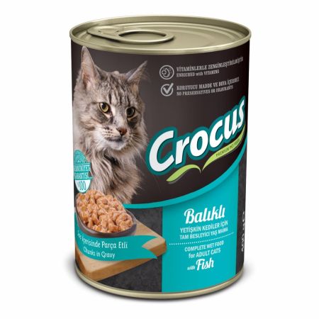 Crocus Balıklı Yetişkin Kedi Yaş Maması 400 Gr