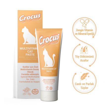 Crocus Multivitamin Kedi Malt Macunu 100 Gr