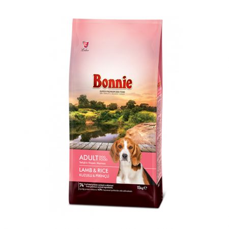                                                   Bonnie Kuzu Etli - Pirinçli Yetişkin Köpek Maması 15 Kg                                              