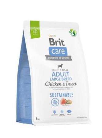 Brit Care Sustainable Tavuklu ve Böcek Proteinli Büyük Irk Yetişkin Köpek Maması 3 Kg