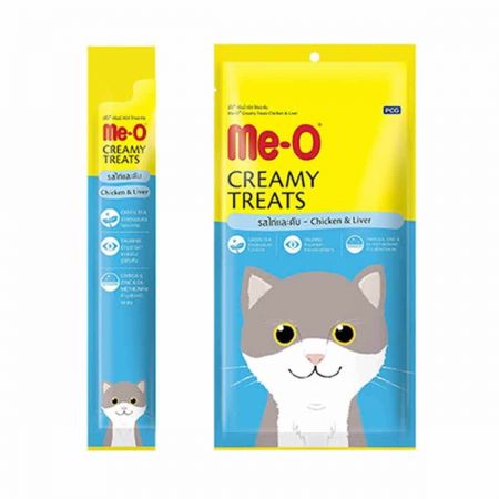 ME-O Creamy Tavuklu ve Ciğerli Kedi Ödülü 4x15 gr