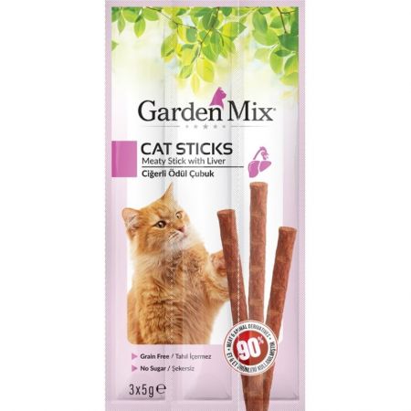 Garden Mix Ciğerli Stick Kedi Ödülü 3x5 gr