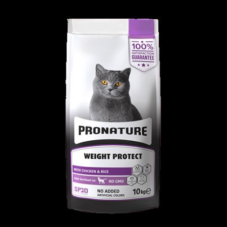 Pronature Kilo Kontrolü için Tavuklu Kısırlaştırılmış Kedi Maması 10 Kg