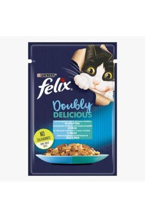 Felix Çifte Lezzet Somon & Sardalya Kedi Yaş Mama 85Gr