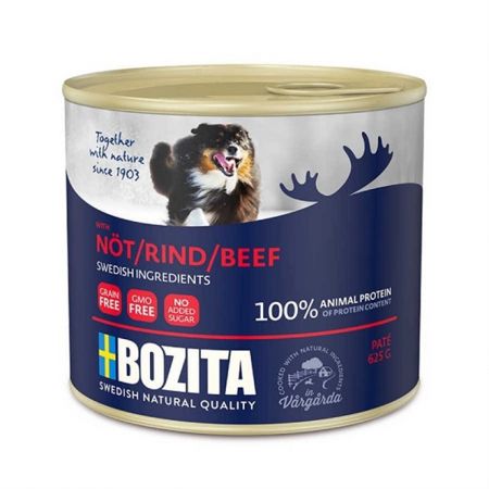 Bozita Biftekli Tahılsız Yetişkin Köpek Konservesi 625 Gr