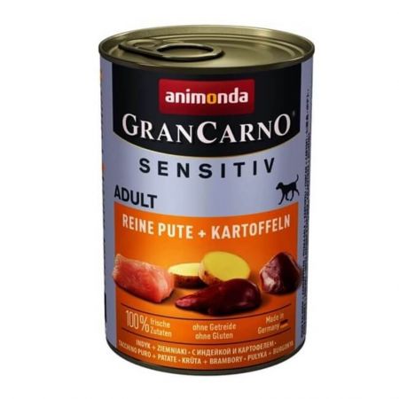 Animonda Gran Carno Sensitiv Hindili Patatesli Köpek Konservesi 400gr