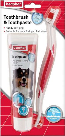 Beaphar Köpek Diş Fırçası ve Diş Macunu Seti 100 G