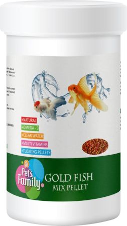 Pets Family Gold Fish Mix Granül Japon Balığı Yemi 250 Ml