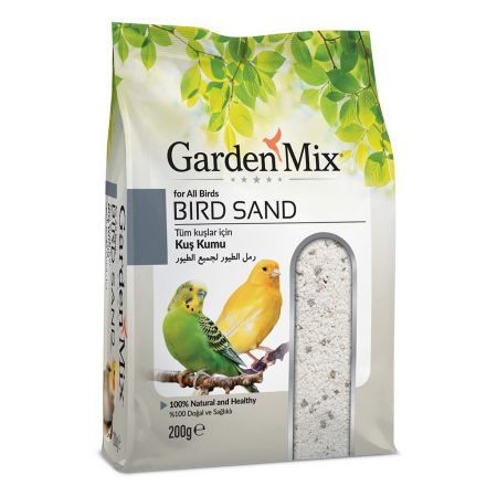 Garden Mix Tüm Kuşlar için Doğal ve Sağlıklı Kuş Kumu 200 Gr