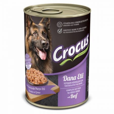 Crocus Dana Etli Köpek Yaş Maması 400 Gr