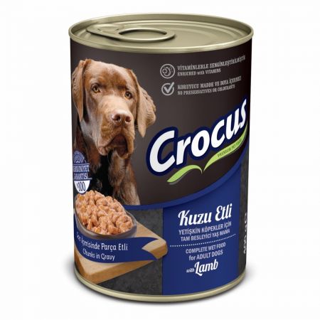 Crocus Kuzu Etli Yetişkin Yaş Köpek Maması 400 Gr