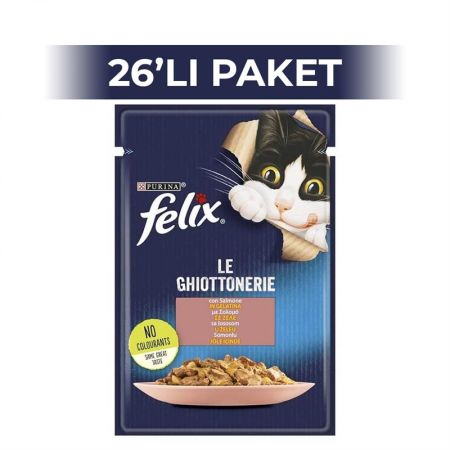 Felix Pouch Somonlu Yaş Kedi Konservesi 85 gr 26 Adet