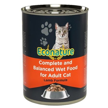 Econature Kuzu Etli Yetişkin Kedi Konservesi 400 G