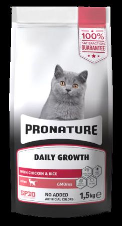 Pronature Kitten Tavuklu ve Pirinçli Yavru Kedi Maması 1.5 Kg
