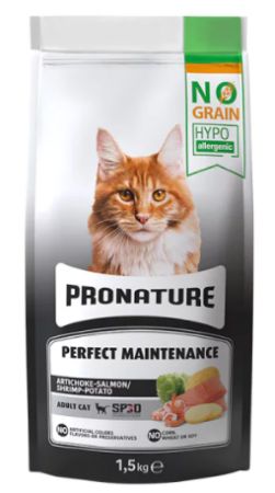 Pronature Hypo-Allergenic Tahılsız Somonlu Karidesli Yetişkin Kedi Maması 1.5 Kg